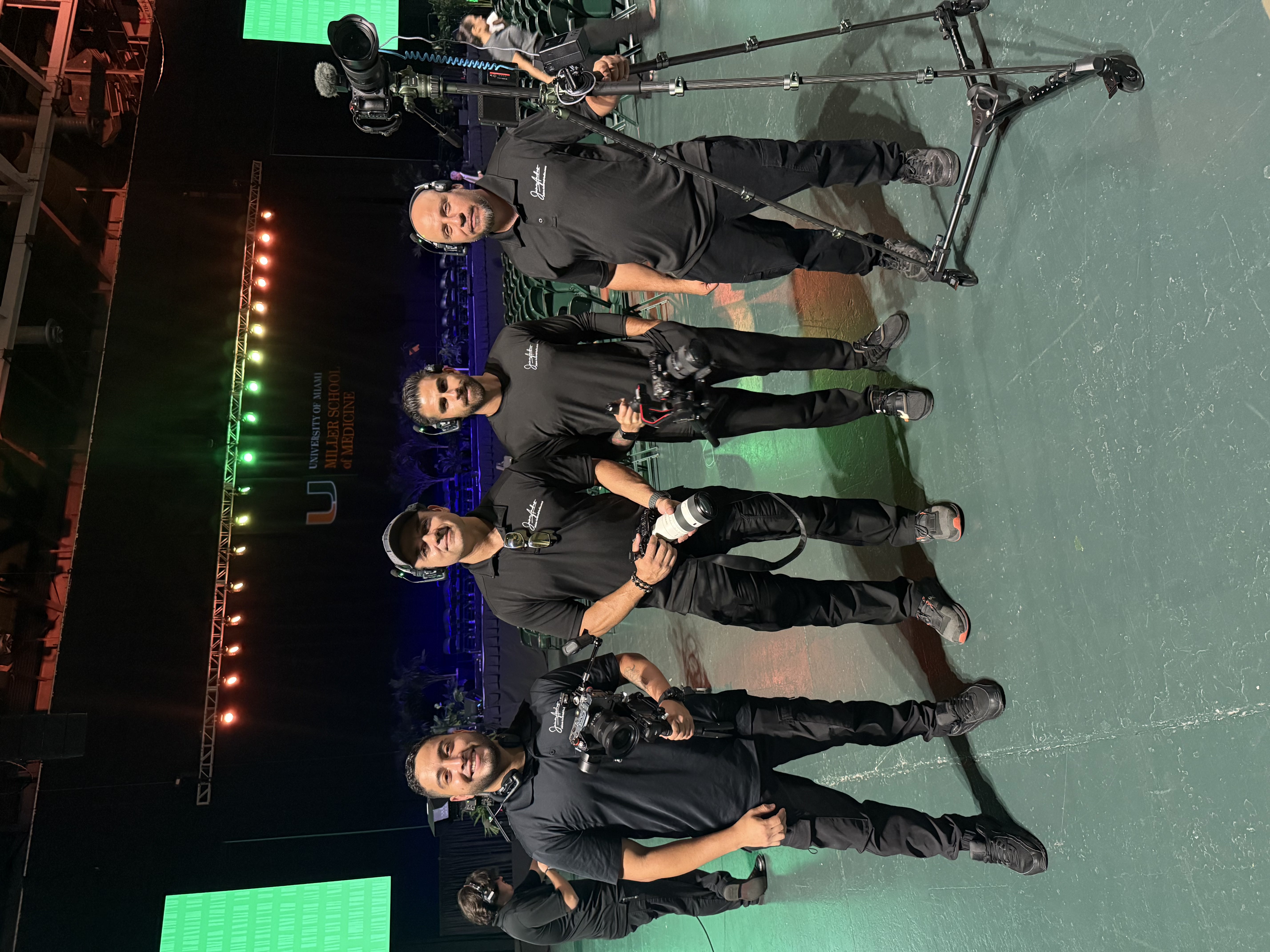 Jaime Andres Media crew filming at University of Miami Miller School of Medicine Graduation Ceremony